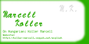 marcell koller business card